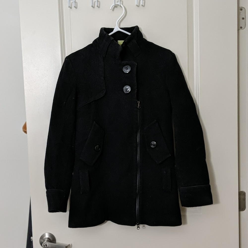 Soia & Kyo black wool coat